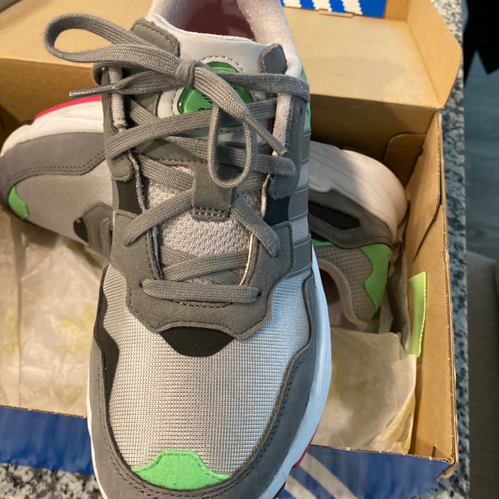 Grey adidas sneakers size 8